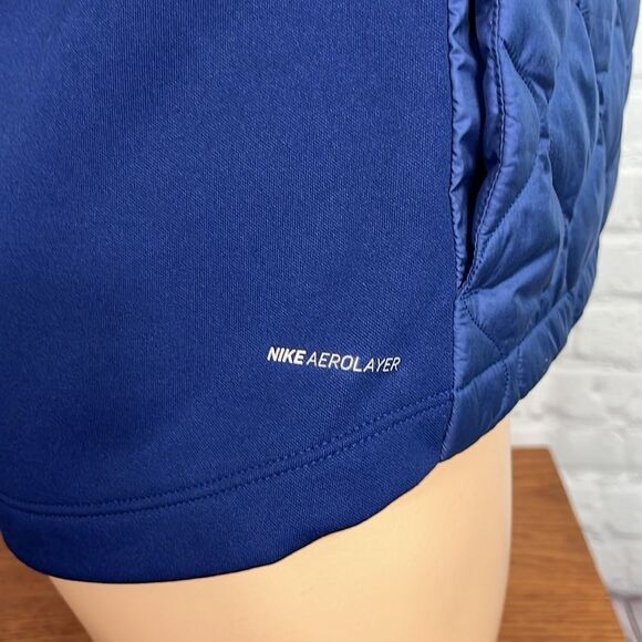 Nike Aerolayer Quilted Colorblock running vest Blue, gray & peach Sz Medium - Picture 3 of 8